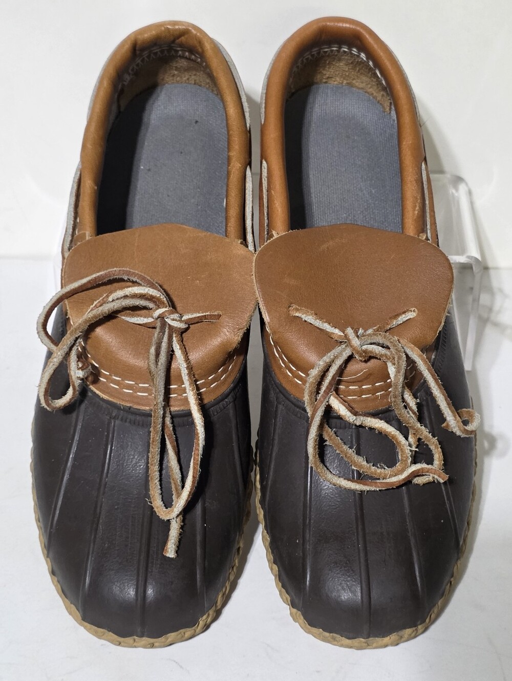 VINTAGE L.L. BEAN BEAN BOOTS DUCK SHOES LEATHER RUBBER MADE IN MAINE WOMENS 8N